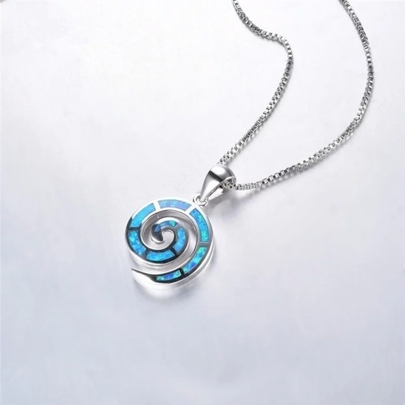Sterling Silver Swirl Necklace - Picture 3 of 3